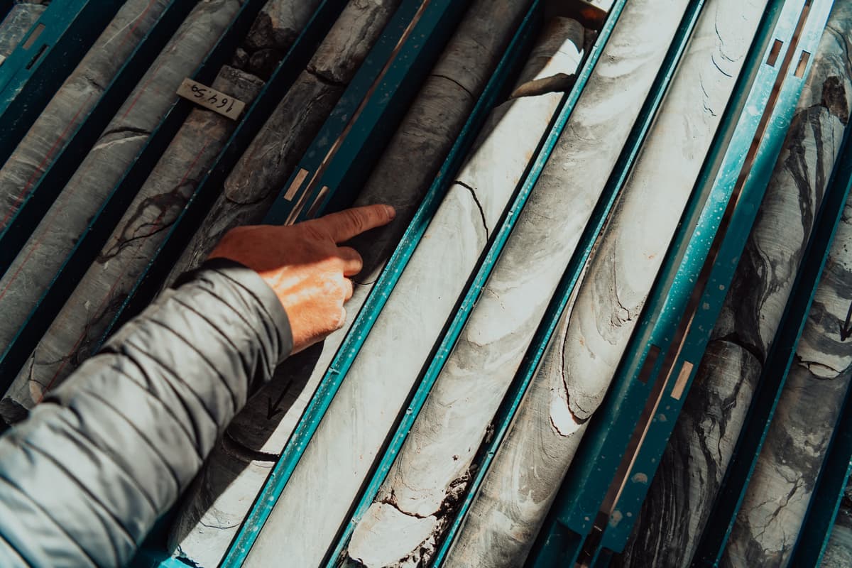 Core samples from a Canadian mineral exploration program
